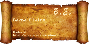Barna Elvira névjegykártya